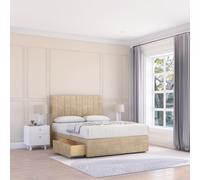 Kansas Coniston Bed Set With No Drawers Mattress & 26" Headboard Sloomy Cream Small Double