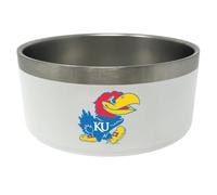 Kansas Jayhawks 32Oz Stainless Steel Dog Food & Water Bowl - NCAA Officially Licensed