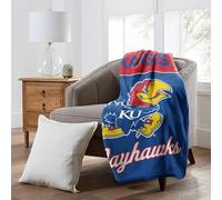 Kansas Jayhawks 46" x 60" NCAA Officially Licensed Throw Blanket - Super Soft Lightweight Fleece Blanket for Game Day, Dorms, Couch, Travel & Tailgating Comfort