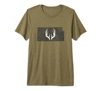 Kansas KS Deer Hunting Shed Antlers Design Premium T-Shirt