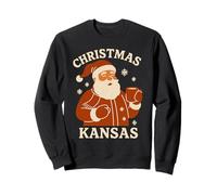 Kansas Santa Mug Shirt Christmas Coffee Cup Sunflower Cozy Sweatshirt