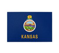Kansas State Flag 1000 Piece Puzzle With Stylish Prints That Stimulates Creativity Concentration And Hands On Skills
