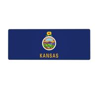 Kansas State Flag Gaming Desk Mat, Wide Surface Desk Pad for Keyboard, Mouse and Improved Gaming Stability