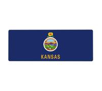 Kansas State Flag Keyboard and Mouse Pad, Extra Large Desk Cover, Spill Resistance Mat for Smooth Tracking
