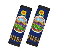 Kansas State Flag Print Car Handle Protectors Luggage Handle Wrap Grips 2 Packs Travel Non Slip Soft Grip