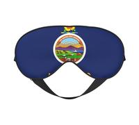 Kansas State Flag Print Comfortable Eye Mask Breathable Adjustable Men Women Lightweight Travel Yoga Work