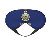 Kansas State Flag Print Comfortable Sleep Eye Mask Men Women Lightweight Travel Nap Meditation Yoga Work