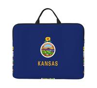 Kansas State Flag Print Laptop Case Sleeve Lightweight Protective Bag For School Office Travel Notebook