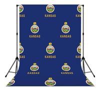 Kansas State Flag Print Photo Studio Background 5x7ft Soft Photo Backdrop Curtain For Studio Content Creator Equipment