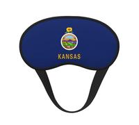 Kansas State Flag Print Sleep Mask, Eye Sleeping Mask for Women and Men for Total Darkness, Reduces Puffy Eye Mask