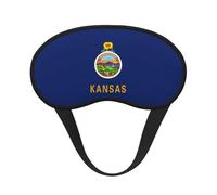 Kansas State Flag Print Soft Comfortable Eye Mask for Sleeping Light Blocking Nap Travel Camping Night Rest