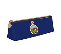 Kansas State Flag print Triangle Box Multi functional Makeup Bag, Office Travel and Daily Stationery Storage, White, One Size, Lightweight