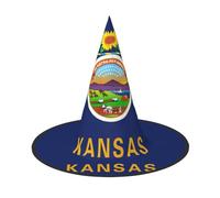 Kansas State Flag Print Women Witch Hat - Cosplay Party Costume Accessory For - Halloween Party Decor Costume