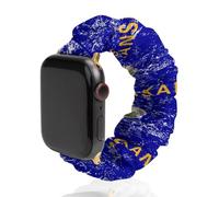 Kansas State Flag Soft Elastic Scrunchie Watch Strap Compatible with IWatch Series 6 5 4 3 2 1 Printed Wristbands Bands