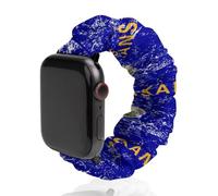 Kansas State Flag Soft Elastic Scrunchie Watch Strap Compatible with IWatch Series 6 5 4 3 2 1 Printed Wristbands Bands