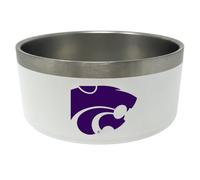 Kansas State Wildcats 32Oz Stainless Steel Dog Food & Water Bowl - NCAA Officially Licensed