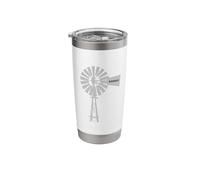 Kansas Windmill, Vintage, Old Fashioned, Farm Stainless Steel Insulated Tumbler