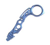KANSEPT PryMate Blue Anodized Titanium Pry Bar Multitool with Glass Breaker, Bottle Opener, Hex Bit, Pocket Cilp for Your Versatile Companion for Everyday Carry and Camping Accessories G008A5