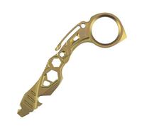 KANSEPT PryMate Golden Anodized Titanium Pry Bar Multitool with Glass Breaker, Bottle Opener, Hex Bit, Pocket Cilp for Your Versatile Companion for Everyday Carry and Camping Accessories G008A8