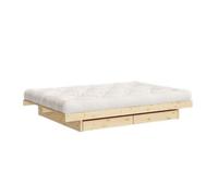 Kanso Bed Frame With 4 Drawers 140x200 Raw