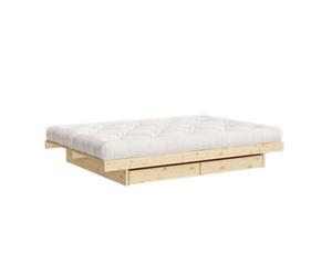 Kanso Bed Frame With 4 Drawers 140x200 Raw