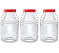 KANSY Plastic Storage Containers Round Clear Spice Jars With Screw Top Lids, Airtight Bpa Free Plastic Mason Jars For Kitchen Pantry, Jam Jars For Crafts And Hardware (3x 6000ml)