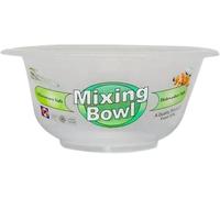 KANSY Round Plastic Mixing Bowls - Set of Small Medium Large, Clear Salad Pasta Vegetable Washer & Food Mixer, Easy to Clean Reusable Tableware Dish for Party Cooking Baking Cereal (2, 15cm)