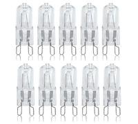kanta 10 x Compatible with Eveready G9 40W Halogen Light Bulb Clear Capsule Lamps Long Life, Warm White