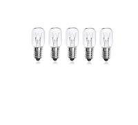 Kanta 15W E14 Screw Salt Lamp Bulbs 230V, Scentsy Warmer Bulb Small Edison Screw SES Warm White 2200K Light Bulb, Pygmy Fridge Freezer Bulb 15W E14 T20 Tubular Light Bulb (5-Pack)