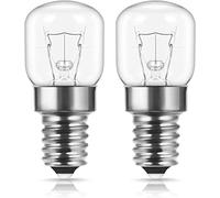 kanta 2 x 25w Oven lamp for use Within a Smeg Oven. 240v 300 Degrees Heat Resistant. SES (E14) Small Edison Screw Cooker Light Bulb - Warm White