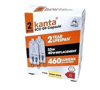 Kanta 2 x G9 40w Replacement Halogen Bulbs for Porcelain Electric Wax Melt Burners, Oven & Aroma Lamps