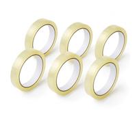kanta 6 Pack Clear Packing Tape 24mm x 50m Long Cellotape Rolls Transparent Adhesive Tape Refill for Packaging, Shipping, Gift Wrap and Stationery