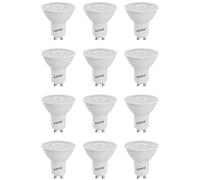 kanta GU10 LED Spotlight Bulbs, 3.6W, 345lm, 220-240V, Downlights Warm White Cool White Daylight, 50W Halogen Equivalent Bulb, Non-Dimmable, Pack of 12 (Cool White 4000K)