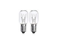 kanta Pack of 2-15W SES E14 Small Edison Screw Light Bulbs, Halogen, Warm White, 2800K, 230v, 100 Lumens, Fridge Freezer Sewing Machine Scentsy Lamp Bulb - Transparent