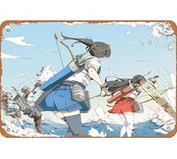 Kantai Collection, Akagi (Kancolle), Kaga (Kancolle), Akebono (Kancolle), Sazanami (Kancolle) Anime Poster Home Wall Art Decoration Retro Metal Tin Sign 8x12 inch