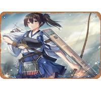 Kantai Collection, Kaga (Kancolle) Anime Poster Home Wall Art Decoration Retro Metal Tin Sign 8x12 inch