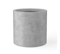Kante 12.6" Dia Round Concrete Planter, Modern Style Large Cylindrical Plant Pot with Drainage Hole and Rubber Plug for Indoor Outdoor Patio, Natural Concrete