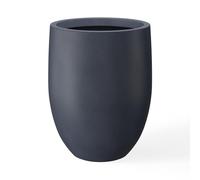Kante 21.7" H Dark Gray Concrete Tall Planter, Large Outdoor Indoor Decorative Pot with Drainage Hole and Rubber Plug, Modern Round Style for Home and Garden