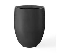 Kante atural Concrete Tall Planter, Large Outdoor Indoor Decorative Pot, Burnished Black, 21.7" H