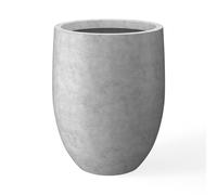 Kante atural Tall Planter, Large Outdoor Indoor Decorative Pot, Natural Concrete, 21.7" H