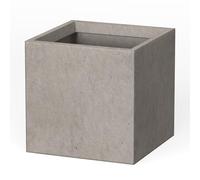 Kante Lightweight Modern Square, Elegant Handmade Garden Planter Pot for Indoor Outdoor Use, Concrete, Weathered Gray, 10" x 10" x 10"