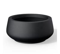 Kante Planter, Concrete, Black, 16.9" Dia