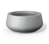 Kante Planter, Concrete Gray, 16.9" Dia