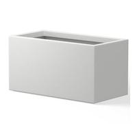 Kante Planter, Concrete, Pure White, 23"x12"x12"