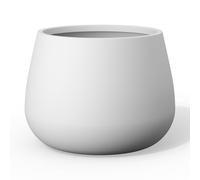 Kante Planter, Concrete, White, 14.8" Dia x 13.8" H