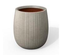 Kante Planter, Weathered Concrete, 12.6" Dia x 14.6" H
