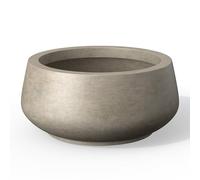 Kante Planter, Weathered Concrete, 16.9" Dia