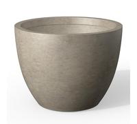 Kante Planter, Weathered Concrete, 17.3" Dia x 13" H