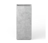 Kante RF0002B-C80021 Lightweight Modern Square Outdoor Planter, 24 Inch Tall, Natural Concrete