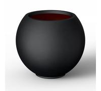 Kante Round Concrete Planter, Black, 19.3" Dia x 16.5" H